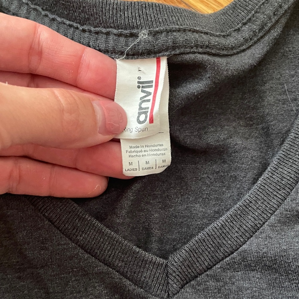 Lake Placid Dark Gray V-Neck Tee - Picture 2 of 3